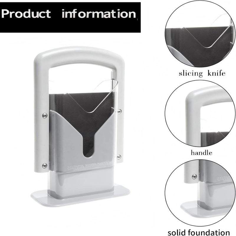 CJFNDFA Bagel Slicer & Cutter for Large Bagels - Stainless Steel Universal Slicer with Safety Shield & Grip | Perfect for Homemade Bagel Making (White) - Image 5